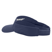 100k Embroidered Cotton Twill Sun Visor - Navy OSFM