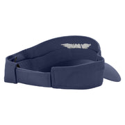 100k Embroidered Cotton Twill Sun Visor - Navy OSFM