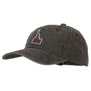 Idaho with Map Outline Embroidered Washed Cotton Twill Cap