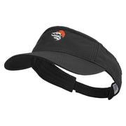 Artistic Style Salmon Logo Embroidered Pro Style Cotton Twill Washed Visor - Black OSFM