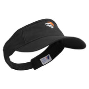 Artistic Style Salmon Logo Embroidered Pro Style Cotton Twill Washed Visor - Black OSFM