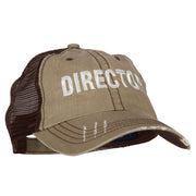 Director Embroidered Low Profile Mesh Cap