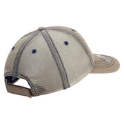Licensed 82nd Airborne Veteran Embroidered Low Profile Special Cotton Mesh Cap - Khaki OSFM