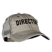 Director Embroidered Low Profile Mesh Cap