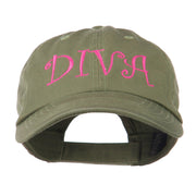 Wording of Diva Embroidered Cap