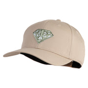 Diamond Jewelry Patched Solid Cotton Twill Pro Style Cap - Khaki OSFM