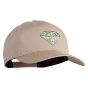 Diamond Jewelry Patched Solid Cotton Twill Pro Style Cap - Khaki OSFM