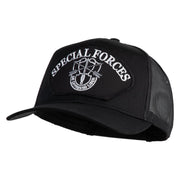 Special Forces Patched Solid Cotton Twill Mesh Prostyle Cap - Black OSFM