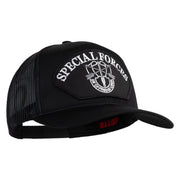 Special Forces Patched Solid Cotton Twill Mesh Prostyle Cap - Black OSFM