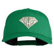 Diamond Jewelry Patched Solid Cotton Twill Pro Style Cap - Kelly OSFM
