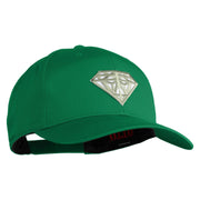 Diamond Jewelry Patched Solid Cotton Twill Pro Style Cap - Kelly OSFM