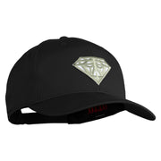 Diamond Jewelry Patched Solid Cotton Twill Pro Style Cap - Black OSFM