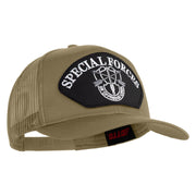 Special Forces Patched Solid Cotton Twill Mesh Prostyle Cap - Khaki OSFM
