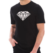 Diamond Symbol Graphic Design Short Sleeve Cotton Jersey T-Shirt