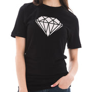 Diamond Symbol Graphic Design Short Sleeve Cotton Jersey T-Shirt