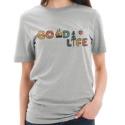 Goodlife Graphic Design Ring Spun Combed Cotton Short Sleeve Deluxe Jersey T-Shirt - Heather-Grey XS