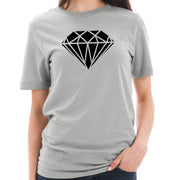 Diamond Symbol Graphic Design Short Sleeve Cotton Jersey T-Shirt