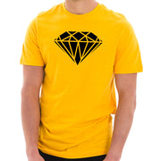 Diamond Symbol Graphic Design Short Sleeve Cotton Jersey T-Shirt