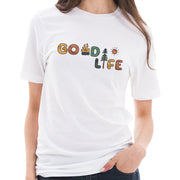 Goodlife Graphic Design Ring Spun Combed Cotton Short Sleeve Deluxe Jersey T-Shirt - White XS