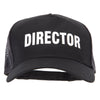 Director Letter Design Heat Transfer Solid Cotton Twill 5 Panel Mesh Cap