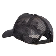 Director Letter Design Heat Transfer Solid Cotton Twill 5 Panel Mesh Cap