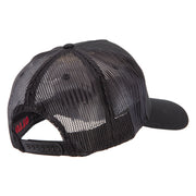 Director Letter Design Heat Transfer Solid Cotton Twill 5 Panel Mesh Cap