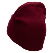 Speeding Car Embroidered 8 inch Acrylic Short Blank Beanie - Maroon OSFM