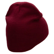 Speeding Car Embroidered 8 inch Acrylic Short Blank Beanie - Maroon OSFM