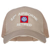 82nd Airborne Retired Embroidered Solid Cotton Mesh Pro Cap