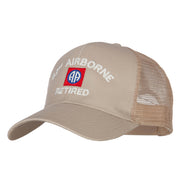 82nd Airborne Retired Embroidered Solid Cotton Mesh Pro Cap