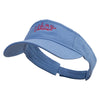 Red Vancouver Skyline Embroidered Pro Style Cotton Twill Washed Visor - Lt-Blue OSFM