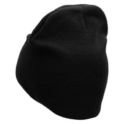 Speeding Car Embroidered 8 inch Acrylic Short Blank Beanie - Black OSFM