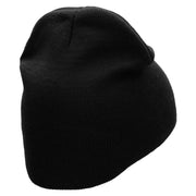 Speeding Car Embroidered 8 inch Acrylic Short Blank Beanie - Black OSFM