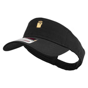 Colorful Fist Embroidered Cotton Twill Sun Visor - Black OSFM