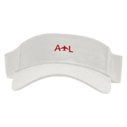 ATL Embroidered Cotton Twill Sun Visor - White OSFM