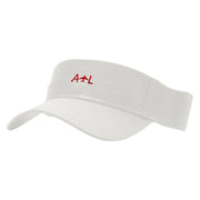 ATL Embroidered Cotton Twill Sun Visor - White OSFM