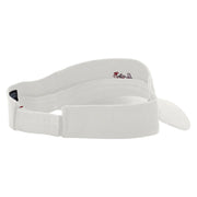 ATL Embroidered Cotton Twill Sun Visor - White OSFM