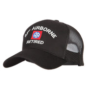 82nd Airborne Retired Embroidered Solid Cotton Mesh Pro Cap