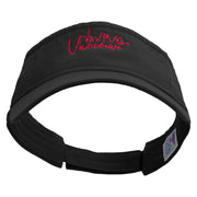 Red Vancouver Skyline Embroidered Pro Style Cotton Twill Washed Visor - Black OSFM