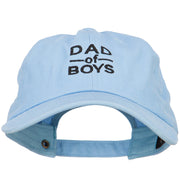 Dad of Boys Embroidered Unstructured Cotton Cap