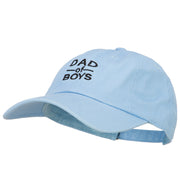 Dad of Boys Embroidered Unstructured Cotton Cap