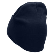 Speeding Car Embroidered 8 inch Acrylic Short Blank Beanie - Navy OSFM