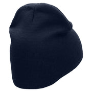 Speeding Car Embroidered 8 inch Acrylic Short Blank Beanie - Navy OSFM