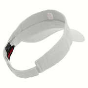 Colorful Fist Embroidered Cotton Twill Sun Visor - White OSFM