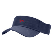 ATL Embroidered Cotton Twill Sun Visor - Navy OSFM