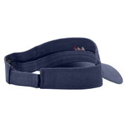 ATL Embroidered Cotton Twill Sun Visor - Navy OSFM