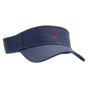 ATL Embroidered Cotton Twill Sun Visor - Navy OSFM