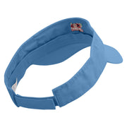 Cuba Sign with Flowers Embroidered Prostyle Cotton Twill Washed Visor - Lt-Blue OSFM