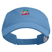 Cuba Sign with Flowers Embroidered Prostyle Cotton Twill Washed Visor - Lt-Blue OSFM