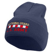 National Guard US Army Embroidered 12 inch Acrylic Cuffed Long Beanie - Navy OSFM